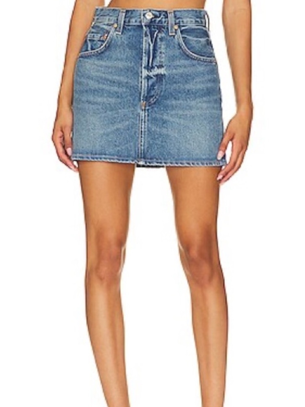 NWT Citizens of Humanity Eden A-line Denim Mini Skirt in Entrust Sz 29